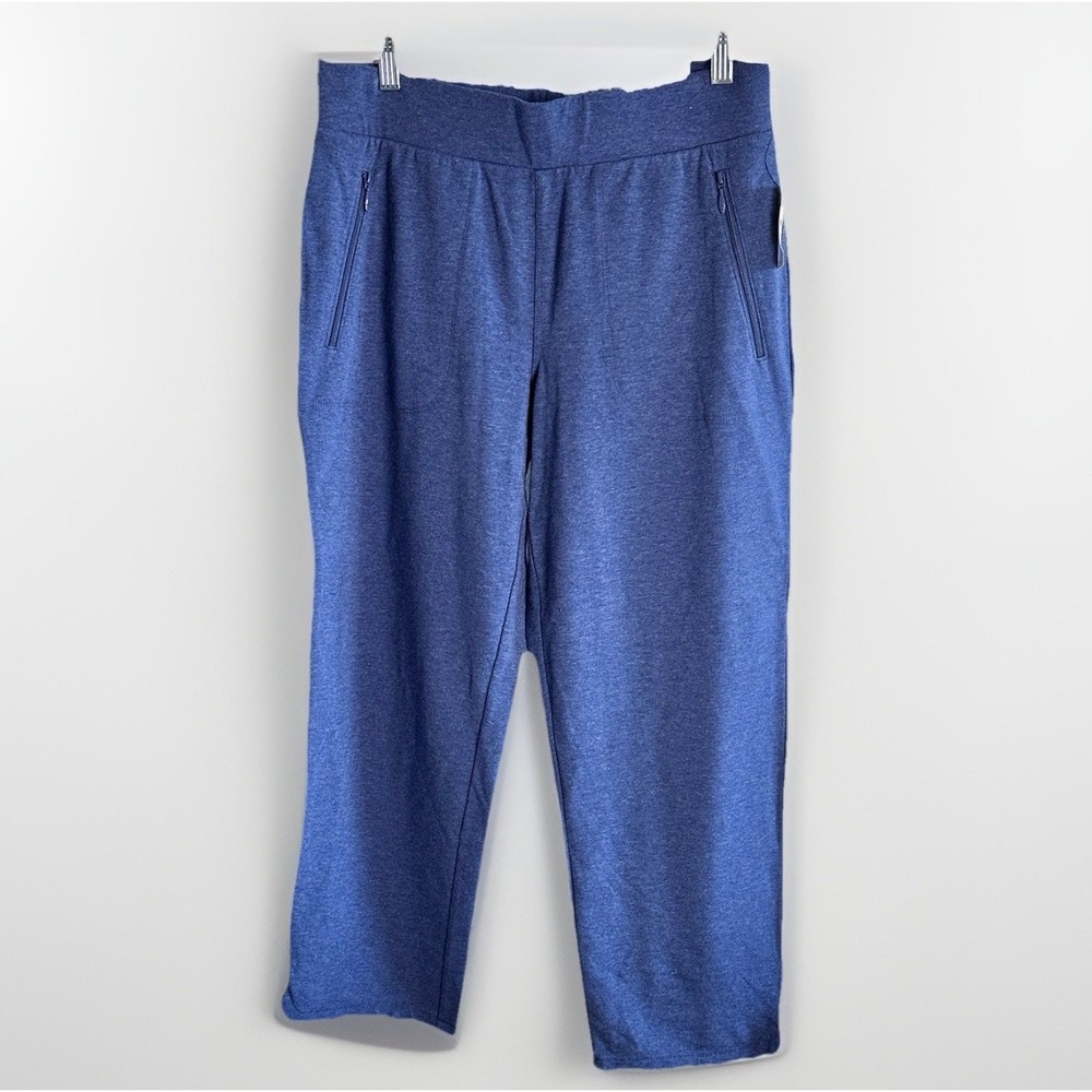 NWT Talbots Straight Leg Crop Pants Women Small Blue Soft Cotton Blend W/Pockets